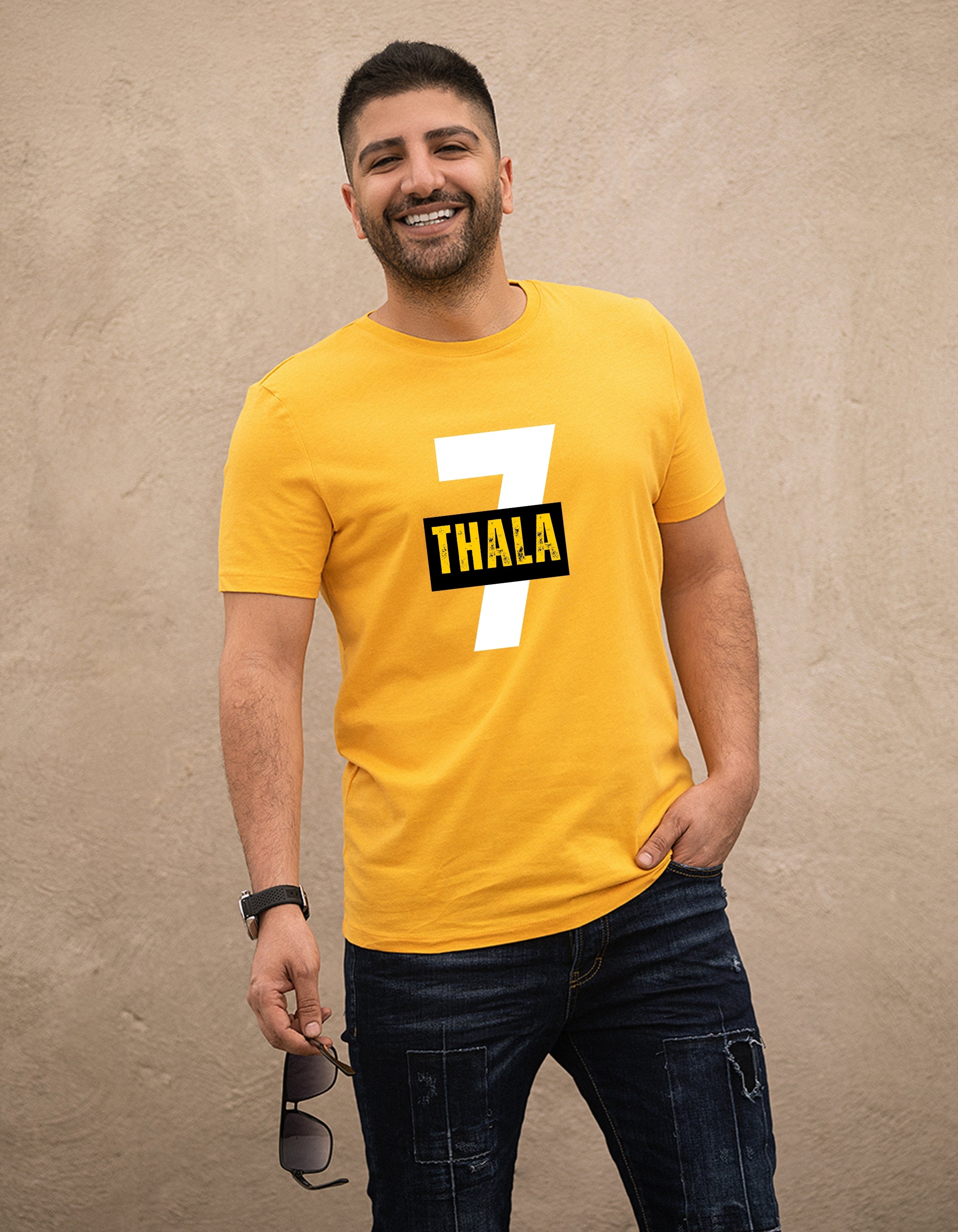 DHONI Classic Crew T-Shirt Golden Yellow